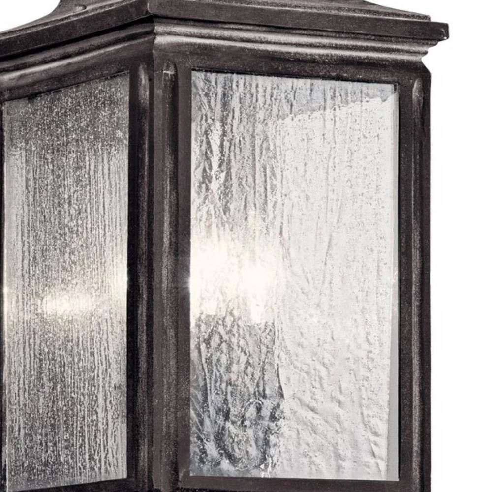 Wiscombe Park 4-Light Weathered Zinc Outdoor Light Wall Sconce with Clear Seeded Glass (1-Pack) by KICHLER 4 Wiscombe Park 4-Light Weathered Zinc Outdoor Light Wall Sconce with Clear Seeded Glass (1-Pack) by KICHLER - Image 2