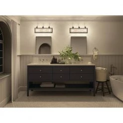 Augustine 22 in. 3-Light Weathered Zinc with Whitewashed Faux Wood Bathroom Vanity Light by KICHLER -Kichler Sales weathered zinc kichler vanity lighting 37523 4f 1000