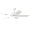Canfield 44 in. Indoor White Downrod Mount Ceiling Fan with Pull Chain by KICHLER 2 Canfield 44 in. Indoor White Downrod Mount Ceiling Fan with Pull Chain by KICHLER -Kichler Sales white 1 kichler ceiling fans without lights 300107wh 64 1000