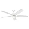 Tranquil WeatherPlus 56 in. Integrated LED Outdoor White Downrod Mount Ceiling Fan with Remote Control by KICHLER -Kichler Sales white kichler ceiling fans with lights 310130wh 64 1000