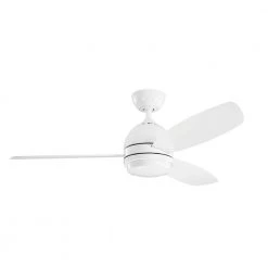 Vassar 52 in. Integrated LED Indoor White Downrod Mount Ceiling Fan with Light Kit and Wall Control by KICHLER