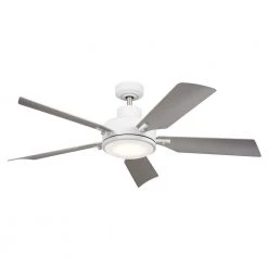 Guardian 56 in. Integrated LED Indoor White Downrod Mount Ceiling Fan with Wall Control by KICHLER
