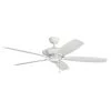 Canfield XL 60 in. Indoor White Downrod Mount Ceiling Fan with Pull Chain by KICHLER 1 Canfield XL 60 in. Indoor White Downrod Mount Ceiling Fan with Pull Chain by KICHLER -Kichler Sales white kichler ceiling fans without lights 300188wh 64 1000