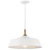 Danika 1-Light White Mid-Century Modern Kitchen Pendant Hanging Light with Wood Accents by KICHLER 1 Danika 1-Light White Mid-Century Modern Kitchen Pendant Hanging Light with Wood Accents by KICHLER -Kichler Sales white kichler chandeliers 43683wh 64 1000