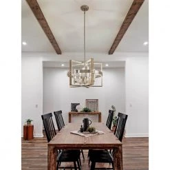 Peyton 5-Light Candlestick White Cage Farmhouse Dining Room Chandelier by KICHLER -Kichler Sales white kichler chandeliers 44290www 1f 1000