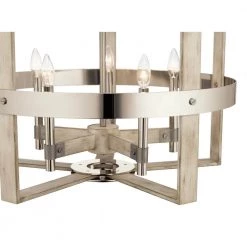 Peyton 5-Light Candlestick White Cage Farmhouse Dining Room Chandelier by KICHLER -Kichler Sales white kichler chandeliers 44290www 4f 1000