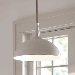 Fira 14 in. 1-Light White and Natural Brass Vintage Dome Kitchen Pendant Hanging Light by KICHLER 17 Fira 14 in. 1-Light White and Natural Brass Vintage Dome Kitchen Pendant Hanging Light by KICHLER -Kichler Sales white kichler chandeliers 52476wh 76 1000