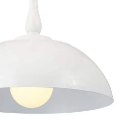 Fira 18 in. 1-Light White Vintage Dome Kitchen Pendant Hanging Light by KICHLER 12 Fira 18 in. 1-Light White Vintage Dome Kitchen Pendant Hanging Light by KICHLER -Kichler Sales white kichler chandeliers 52477wh 4f 1000