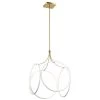 Elan Ciri 34.75 in. Integrated LED White with Champagne Gold Accent Contemporary Circle Kitchen Pendant Hanging by KICHLER -Kichler Sales white kichler chandeliers 83348wh 64 1000