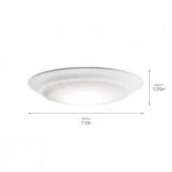 Downlight Gen II 7.5 in. White 3000K Integrated LED Flush Mount by KICHLER -Kichler Sales white kichler flush mount lights 43848whled30t 1f 1000