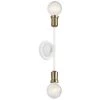 Armstrong 2-Light White Bathroom Indoor Wall Sconce by KICHLER -Kichler Sales white kichler vanity lighting 43195wh 64 1000