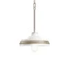 Weston 10 in. 1-Light White with Distressed Antique Gray and Brushed Nickel Farmhouse Kitchen Pendant Hanging Light by KICHLER -Kichler Sales white with distressed antique gray kichler pendant lights 82359 64 1000
